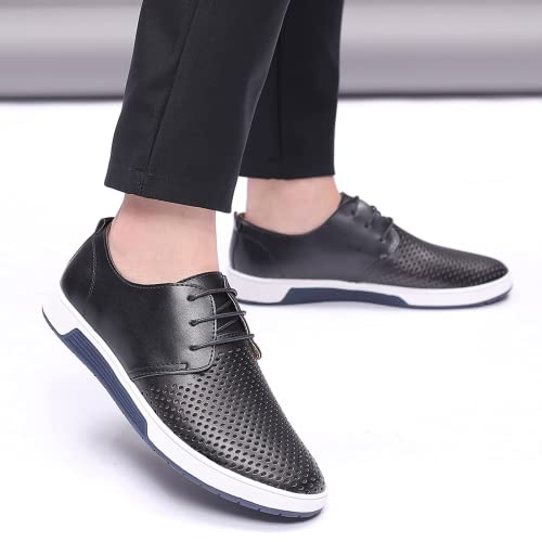 ZHOUYF Fashion Casual Leather Shoes Modern Classic Business Wedding Formal Shoes Lace-up Pointed Toe Outdoor Driving Shoes Hollow Breathable Oxford Shoes Mens Dress Shoes4