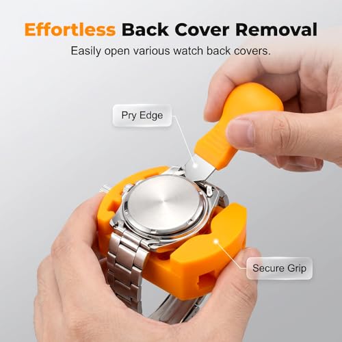 Image of Watch Repair Kit, Watch Link Removal Kit, Watch Battery Replacement Tool Kit, Watch Case Opener, Holder, Spring Bar, Tweezer, Screwdriver, Watch Tool Kit for Watch Back Removal and Band Replacement
