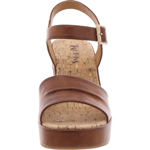 KORKS Womens Buckle Cork Wedge Heels Brown 11 Medium (B,M)3