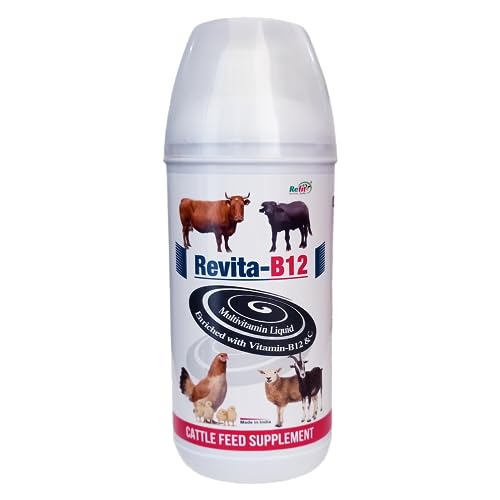 REFIT ANIMAL CARE Veterinary Liquid Multivitamins B12 & C for Cow, Cattle & Poultry, 1 LTR, Revita-B12