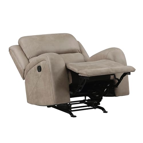 Sillón reclinable tapizado marrón cómodo miniatura 7