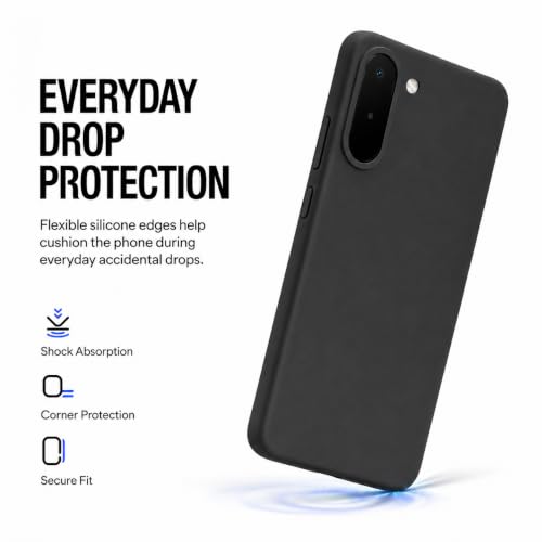 Image of FIRST MART Matte Silicone Back Cover for OnePlus N6x - Black