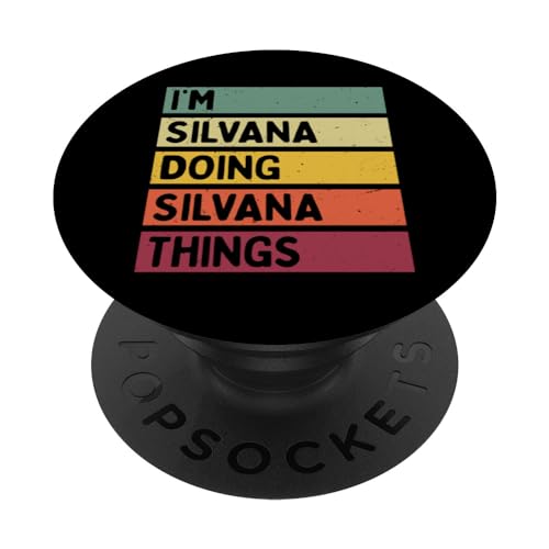 Je suis silvana doing silvana things funny nom personnalisé popsockets popgrip adhésif