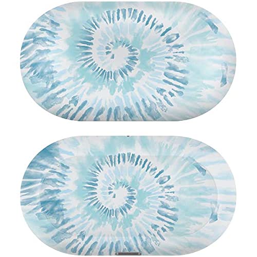 Skinit Decal Audio Skin Compatible with Samsung Galaxy Buds+ - Officially Licensed Originally Designed Blue and White Tie Dye Design