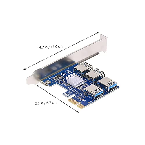Carte extension PCI Express USB avec 3 adaptateurs PCI-E stables - 4