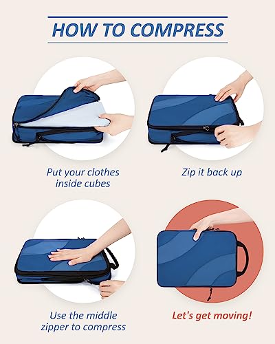 Image of BAGSMART Compression Packing Cubes for Travel