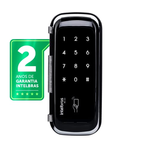 Fechadura Digital de Sobrepor Para Portas de Vidro FR 400 Preto I...