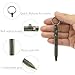 YEEMO Mini Brass Bolt Action Pen with Quick-Release Keychain, Handmade EDC Pocket Pen, 76 mm with 2 Replacement Refills & Gift Box (QR Retro Black)