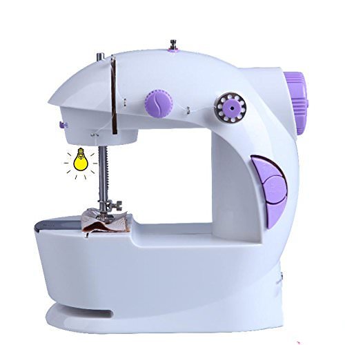 Gurukrupa Impex New White Mini 2Speed Double Thread, Double Speed, Portable Sewing Machine With