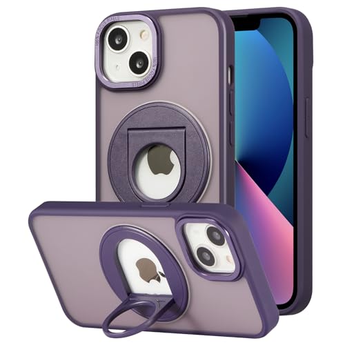 Coque iPhone 16e violette pour regarder vos vidéos avec support rotatif intégré