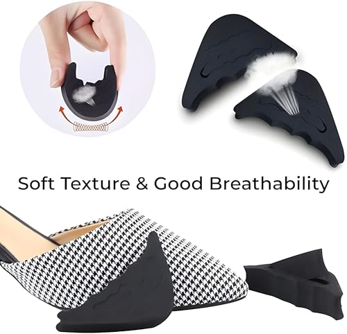 Image of 4 Pcs Shoe Fillers for Women, Shoe Insoles for Women /Men,Shoe Inserts for Big Shoes,Shoe Pad Heel Pads for Women Shoes, Shoe Back Pads, Shoe Tightener Pads, Shoe Fitting pad Toe Filler, 2 Pair