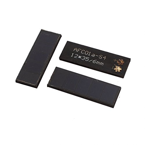 Sourcingmap® 3Pcs 2V 20mA Polycrystalline Solar Cell Panel Module Charging Board 12mm x 35mm
