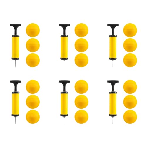 Janasiba Roundnet Spiel Ball Austauschbare Wettkampf Bälle Mini Volleyball 18 Pack mit Pumpe