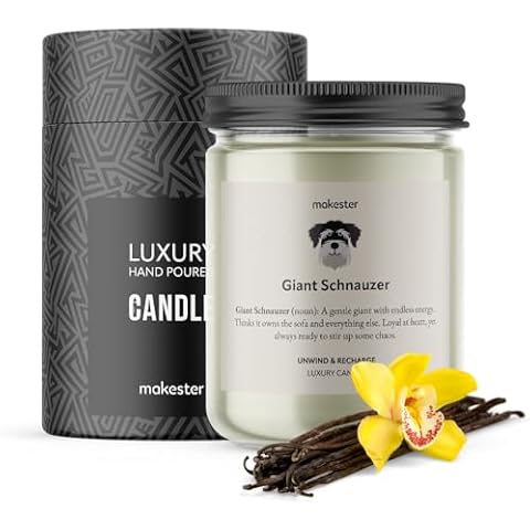 Giant Schnauzer Candle - Luxury Soy Wax Cover