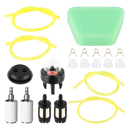 Forever Speed Universal Benzinschlauch Kit,4 Stück Kraftstoffschlauch,Benzinschlauch für Rasenmäher mit Filterelement, Primer Bulb, Ölrohrschelle
