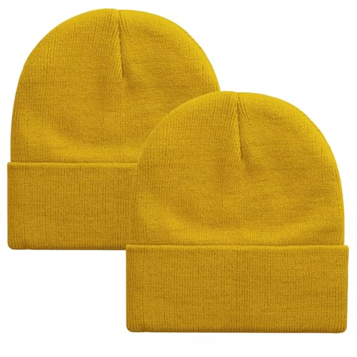 Image of ZOORON 1&2 Pack Beanie for Men Women Slouchy Beanie Hats Winter Knit Caps Soft Ski Hat Unisex