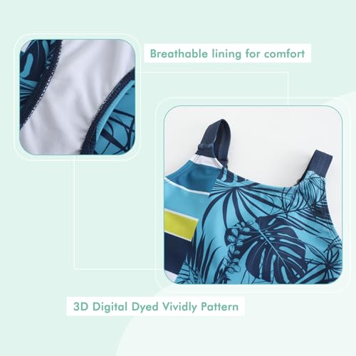 Image of Girls One Piece Swimsuits Halter Bathing Suits Summer Swimwear 3-16 Years