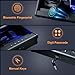 PINEWORLD Biometric Gun Safe for Handgun, Pistol Safe with Fingerprint,Backlit Keypad,Keys, 3 Quick Access Safe, Gun Case with Interior Light&Type-C Port for Home,Nightstand,Car, Steel Cable Included