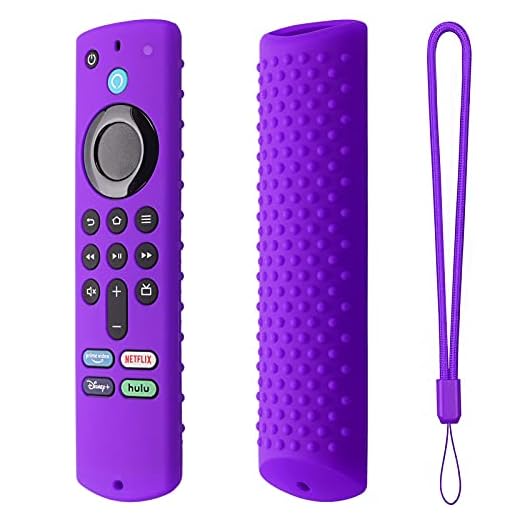 Compatível com a tampa remota Fire-TV-Stick 4K Max/3rd Gen | Estojo de controle remoto de silicone macio com cordão | Capa protetora luminosa à prova de choque para -Stick 4k Max (10 cores)