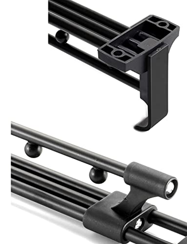 Autuwintor Pull Out Closet Rod Heavy Duty Retractable Clothes Wardrobe Garment Rack 12 Inch Telescopic Closet Rods Top-Mounted With Screws Black Quantity-1Pcs #TOP2