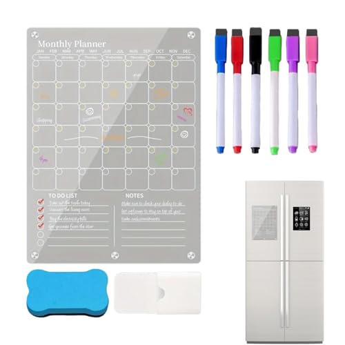 Tableau calendrier transparent magnétique pour ne plus jamais oublier un rendez-vous