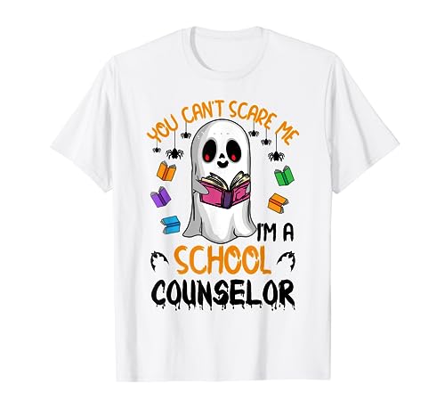 Tu ne peux pas me faire peur, je suis un conseiller scolaire, livre fantôme, Halloween T-Shirt