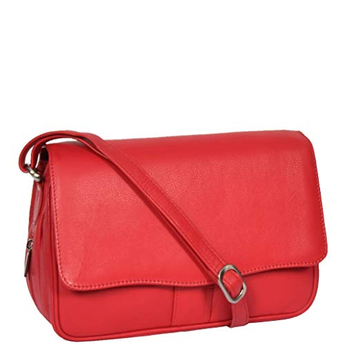 Sac à main italien classique MIA en cuir rouge révélez votre audace au quotidien