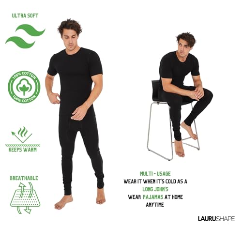 Men's Thermal Underwear Set – Ultra-Soft Fleece Lined Long Johns Base Layer for Winter | Warm Top & Bottoms for Cold Weather2