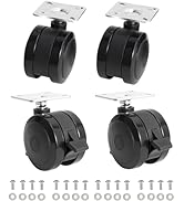 Pacote com 4 rodízios 69828 69827 com trava para churrasqueiras Weber Spirit série 200/300 (anos modelo 2013 e ne...