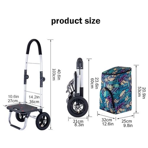 Carretilla plegable con ruedas para carga y compra miniatura 2
