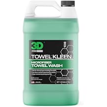 3D Towel Kleen Concentrated Microfiber Detergent - Deep Cleans, Restores & Maintains Car Wash Towel Life - Low Foam, No Residue Premium Laundry Soap 1 Gallon
