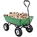 Produktbild CQLXZ Großer Gartenwagen, robuster 4-Rad-Trolley-Kippschubkarren-Kippwagen-Anhänger, tragbarer Wagen DIY-Abfallwagen-Gartenarbeit-Festival-Trolley,S