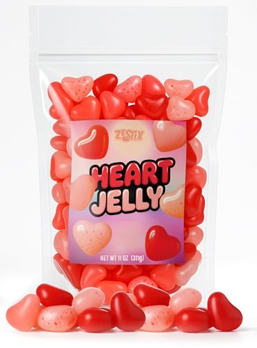 Heart Candy 11 oz, Heart Jelly Beans, Cherry, Strawberry & Watermelon