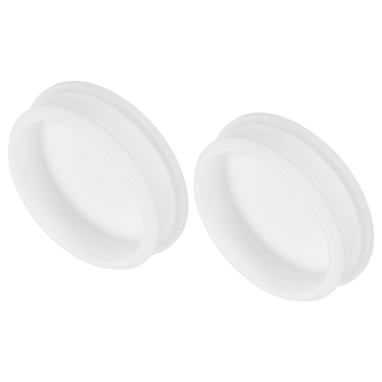 sourcing map Silicone Snap in Locking Hole Plugs Rubber Panel Seal Cover Flush Type Panel Round for Kitchen Rubber Bulkheads Waterproof Sealing Plugs 60mm/2.36 Inch Diameter White,Pack of 2
