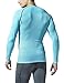TSLA Men's UPF 50+ Compression Shirts, Cool Dry Long Sleeve Athletic Tops, Sports Baselayer Workout Shirt, Zero Sky Blue, X-Large