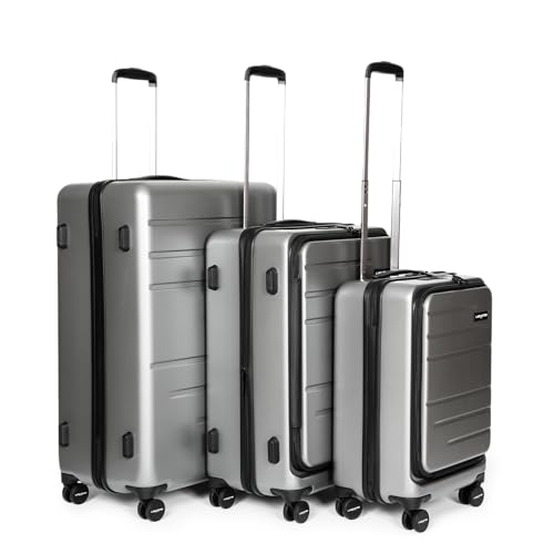 Set de 3 bagages gris XXL Lancaster pour éviter le manque de place en voyage