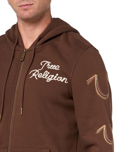 True Religion Men's Rainbow Embro Zip Up Hoodie3