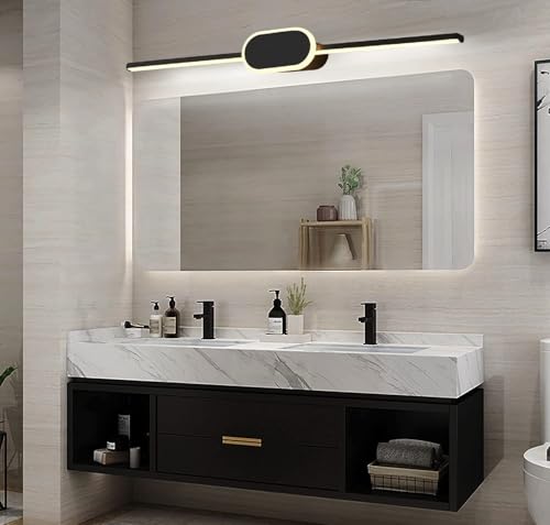 Image of Groeien LED 18 watt 3 Color Linear Black Body Acrylic Picture Photo Frame /Mirror Bathroom Wall Light(Warm+Natural+Coolwhite)
