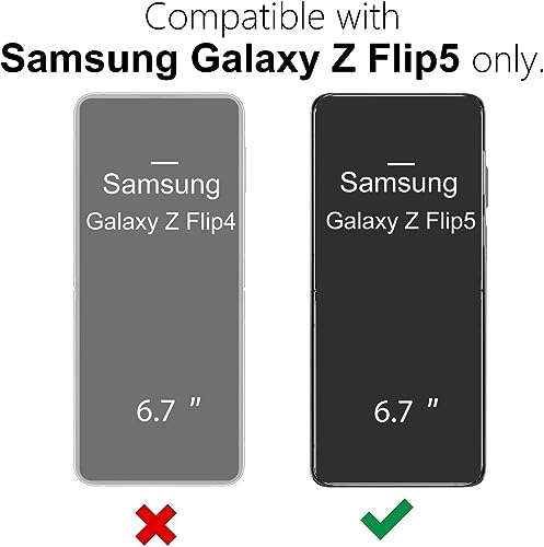 Image of MIDOS Back Cover Compatible with Samsung Z Flip 5 Silicone Case Full Protection Shock Proof Case for Samsung Galaxy Z Flip 5 (Sky Blue)