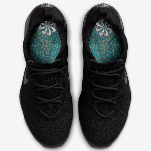Nike Air Vapormax 2023 Flyknit Women's Shoes (FD3148-001, Black/Metallic Silver/Multi-Color) Size 7.52