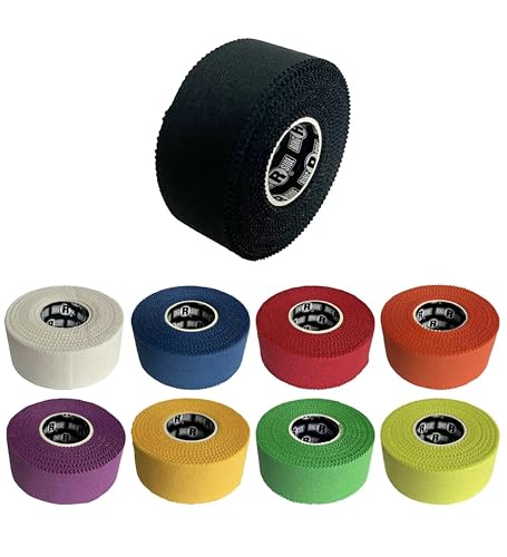 Image of Ringside 1 inch Athletic Trainers Tape, Cotton Kinesiology Tape for Combat Sports, Adhesive, 30 Foot Rolls, Black