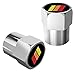 4Pcs Metal Aluminum Alloy Car Tire Valve Stem Caps Cover for Toyota Tacoma 4Runner Tundra Rav4 Highlander TRD Accessories for Men Women -CapsTriColor-Silver