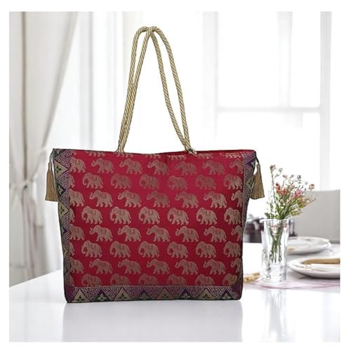 Image of Hand Purse | Traditional Hand Purse | Silk Wallet Hand Bag | Shagun HandPurse | Gifts HandBag | Golden Handle Tote Handbag | Brocade Shoulder Bag | 16 INCH