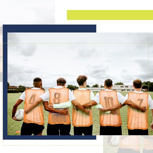 Image of Boyiee Pinnies Scrimmage Vests, Youth Pinnies Nylon Mesh Team Practice Jersey for Sports Basketball Soccer Football