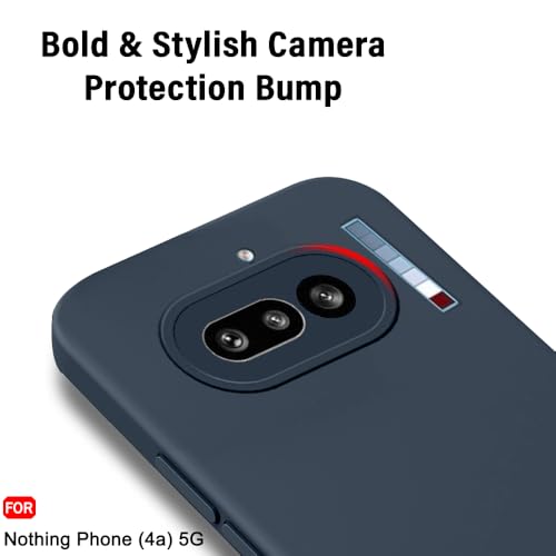 Image of TheGiftKart Liquid Silicon Back Cover Case for Nothing Phone 4a 5G | Total Camera Protection | Micro-Fibre Lining Inside | Shockproof Back Cover Case for Nothing Phone 4a 5G (Silicone, Blue)