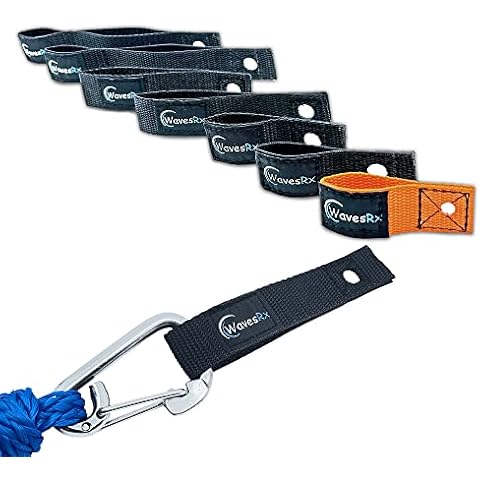 WavesRx Soft Loops Jet Ski Cleats (7PK) | Quick & Secure Anchor Points for Docking Bumpers & Fenders, Anchoring Line & Bungee Dock Rope | A Must-Have Accessory for Your WaveRunner, Seadoo & Other PWC… Cover