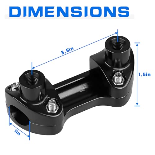 Image of 1.25 inch Handlebar Riser Top Clamp Kit 1.5 Inch Tall for Harley Sportster Dyna Touring Street Glide Electra Glide Softail Street Bob Fat Boy Fat Bob Low Rider XL 883 1200 (Height: 1.5 inch, For 1.25 inch Bar)