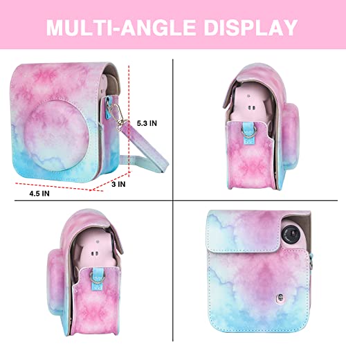 Funda protectora para cámara Instax Mini 12 azul y rosa miniatura 4
