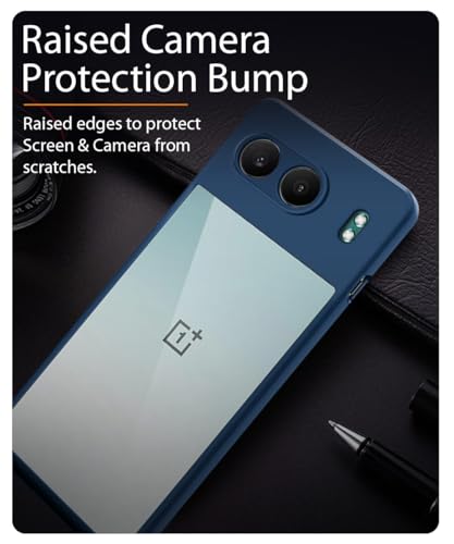Image of WOW IMAGINE Shockproof Hybrid Back Cover for 1+ OnePlus Nord 4 5G | Hard Slim fit Back Case | PC & TPU | Clear Transparent Case - Blue