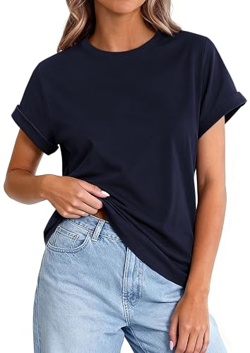 Image of PRETTYGARDEN Womens Summer Tops Short Sleeve Shirts